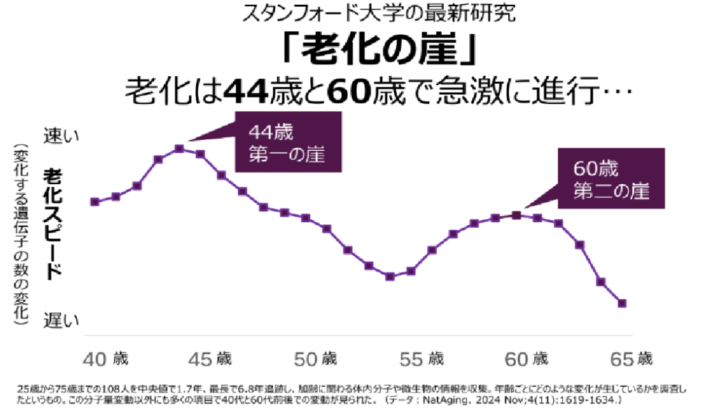 スタンフォード大学の研究「老化の崖」
