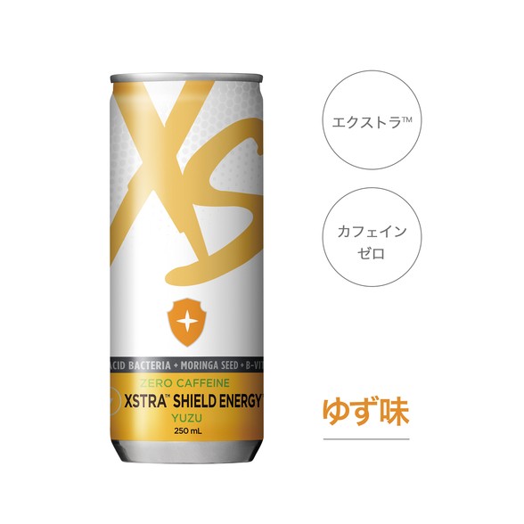 アムウェイ XS エナジードリンク エクストラ カフェインゼロ シールドエナジー 6本入り パッケージ画像